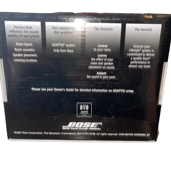 Bose Adaptiq Audio Calibration System Cinemate Lifestyle Media sound NEW - Picture 5 of 5
